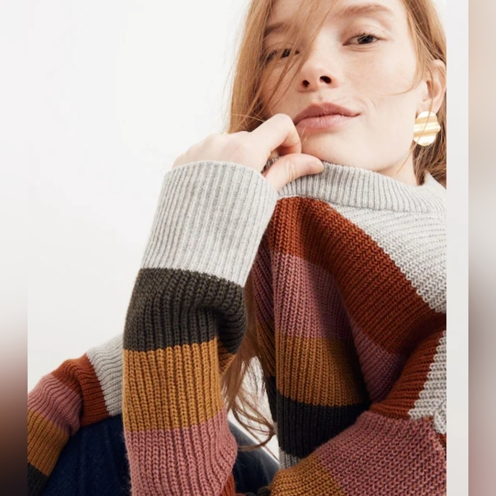 Madewell Patch Pocket Pullover Sweater in Walton Stripe